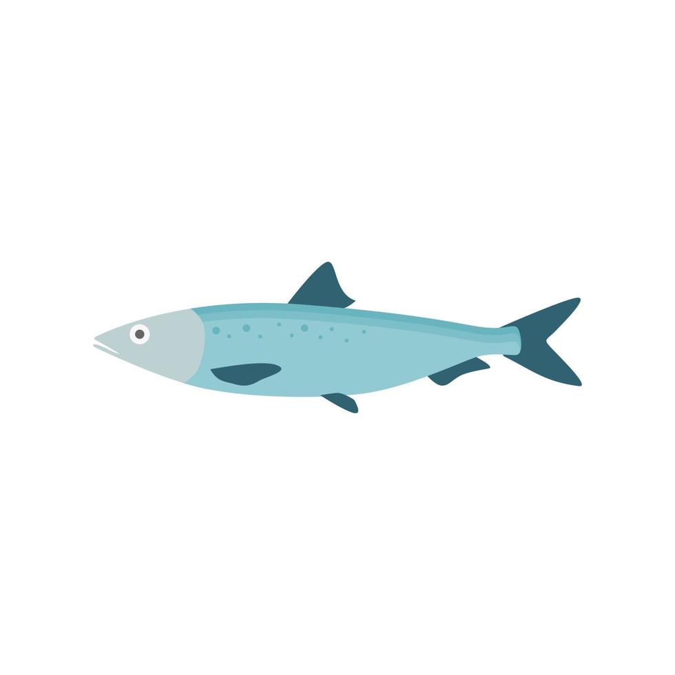 saltwater fish flat design vector illustration. fresh fish icon seafood logo. can be use for restaurant, fishing logo