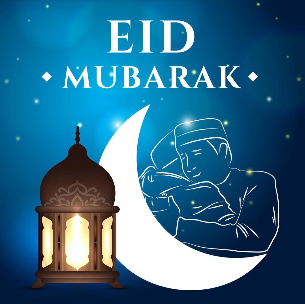 moderno eid Mubarak saludo tarjeta 2023. eid Mubarak vector