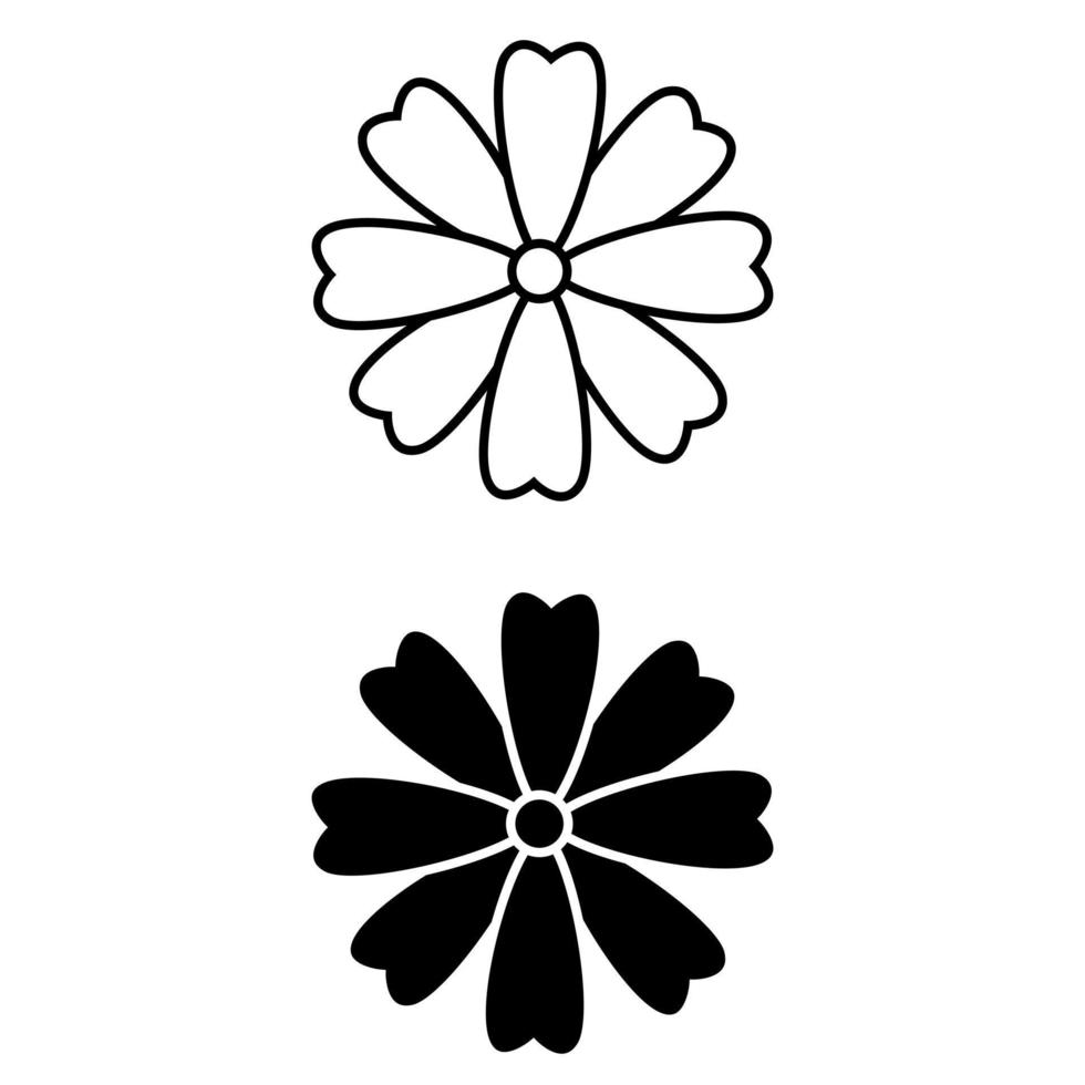 Flowers icon vector set. garden illustration sign collection. Floga symbol or logo.