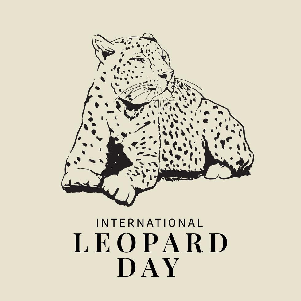 vector graphic of international leopard day good for international