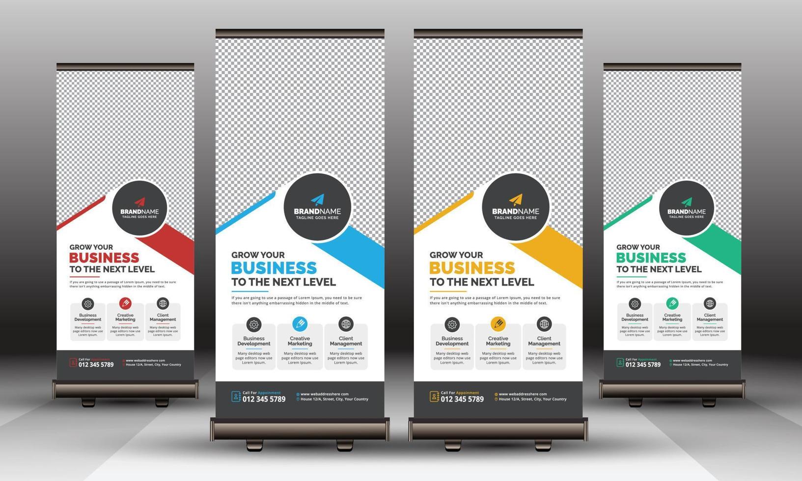 Corporate Roll Up Banner Template vector