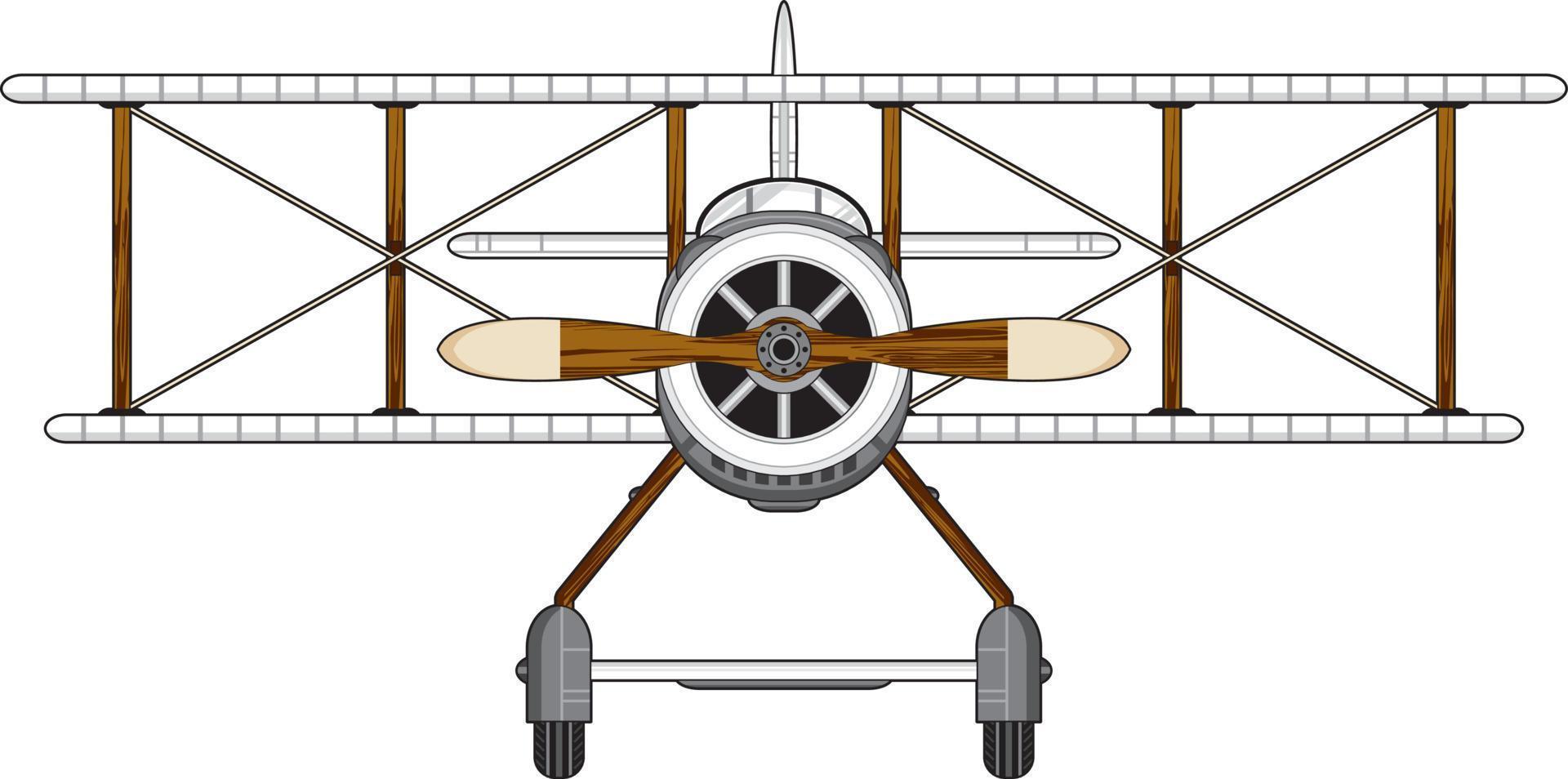 World War One Military Biplane vector