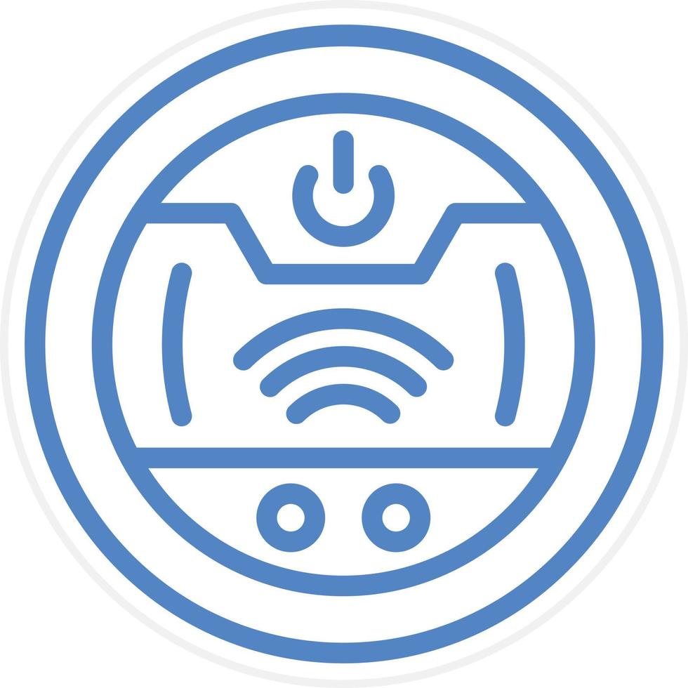 Robot Vaccum Vector Icon Style