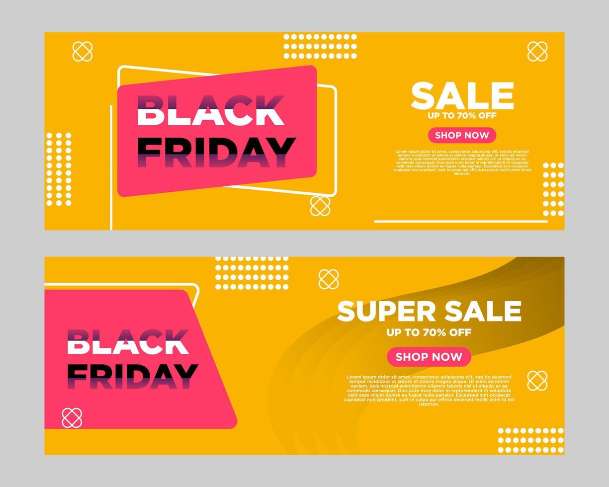 Black Friday banner. Social media vector illustration template for website and mobile website development, email and newsletter design, marketing materials.