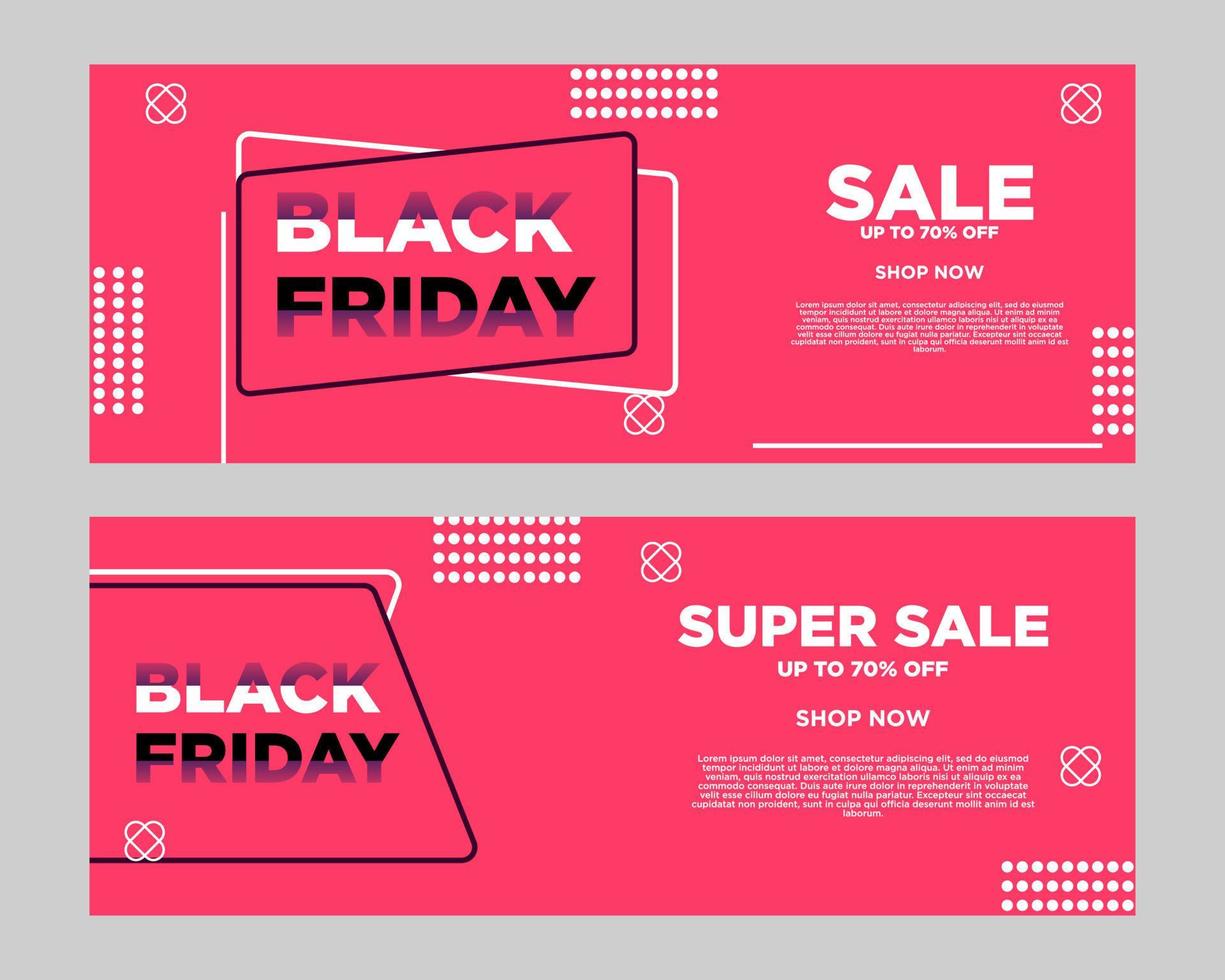 Black Friday banner. Social media vector illustration template for website and mobile website development, email and newsletter design, marketing materials.