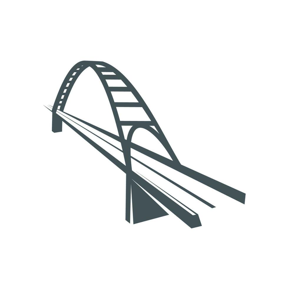 puente icono, arquitectura, transporte firmar vector