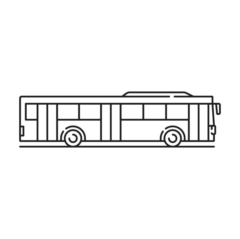 Passenger tour bus emblem, school transport sign vector