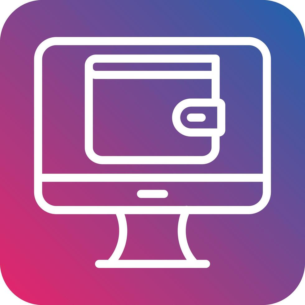 Online Wallet Vector Icon Design