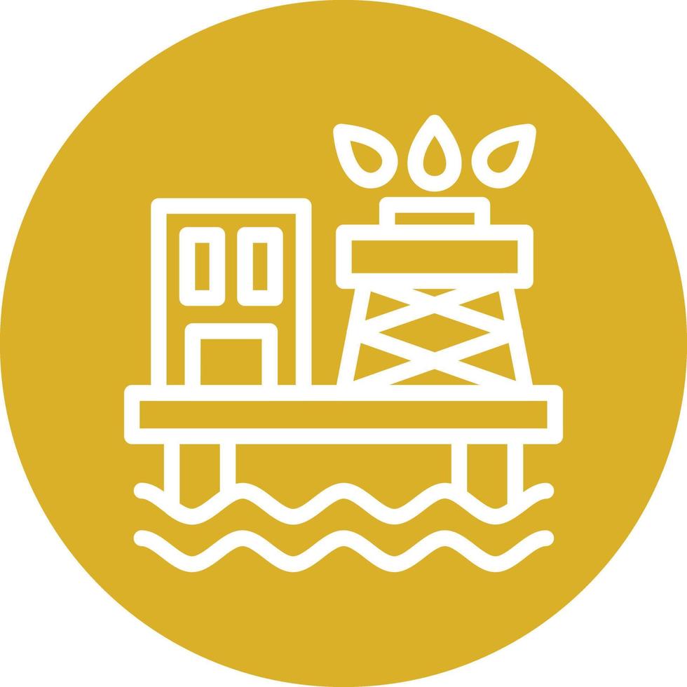 Oil Tower Vector Icon Design