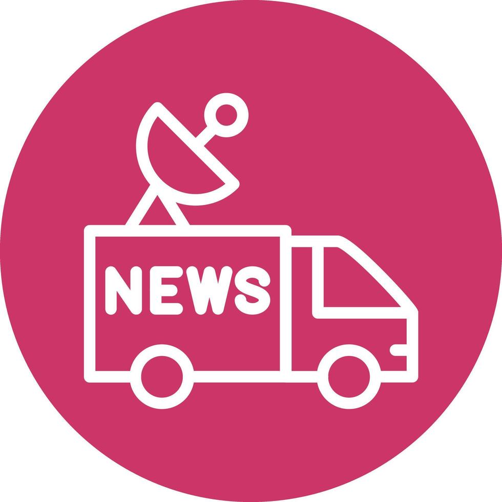 Noticias camioneta vector icono diseño