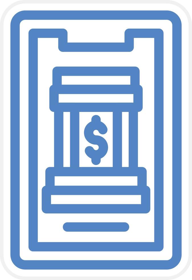 Mobile Banking Vector Icon Style