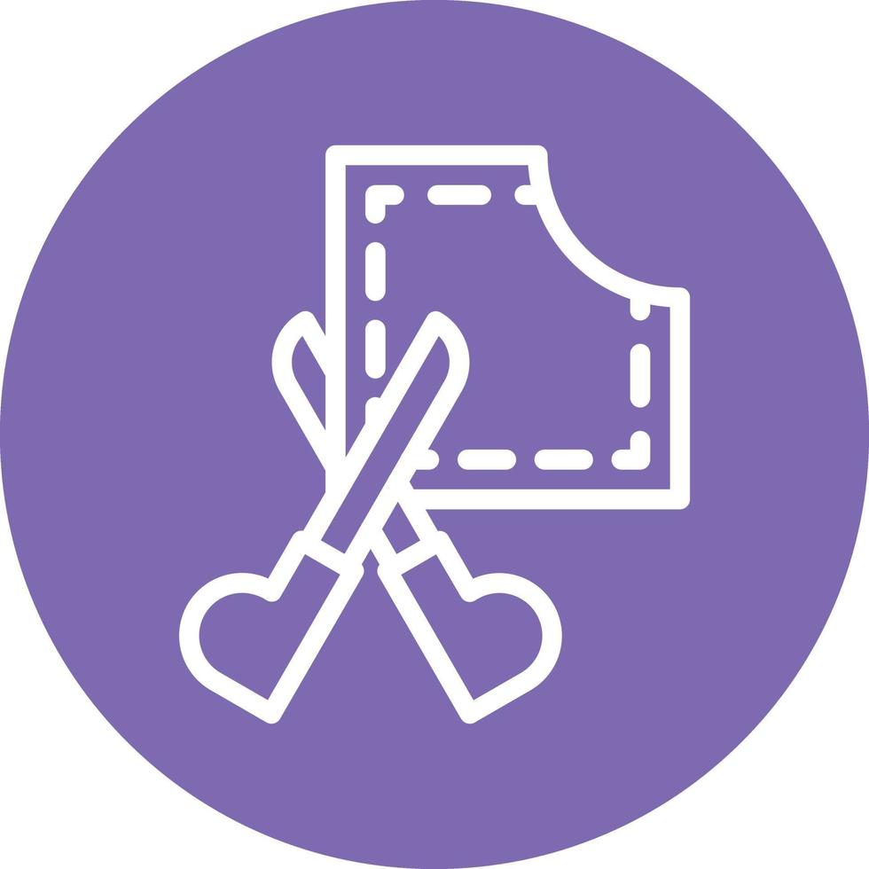 Cutting Clothes Vector Icon Design