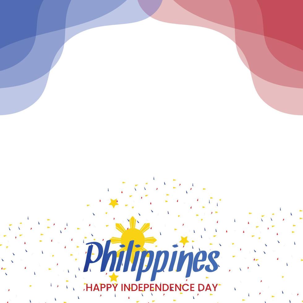 phillipines independence day wishing post design vector file