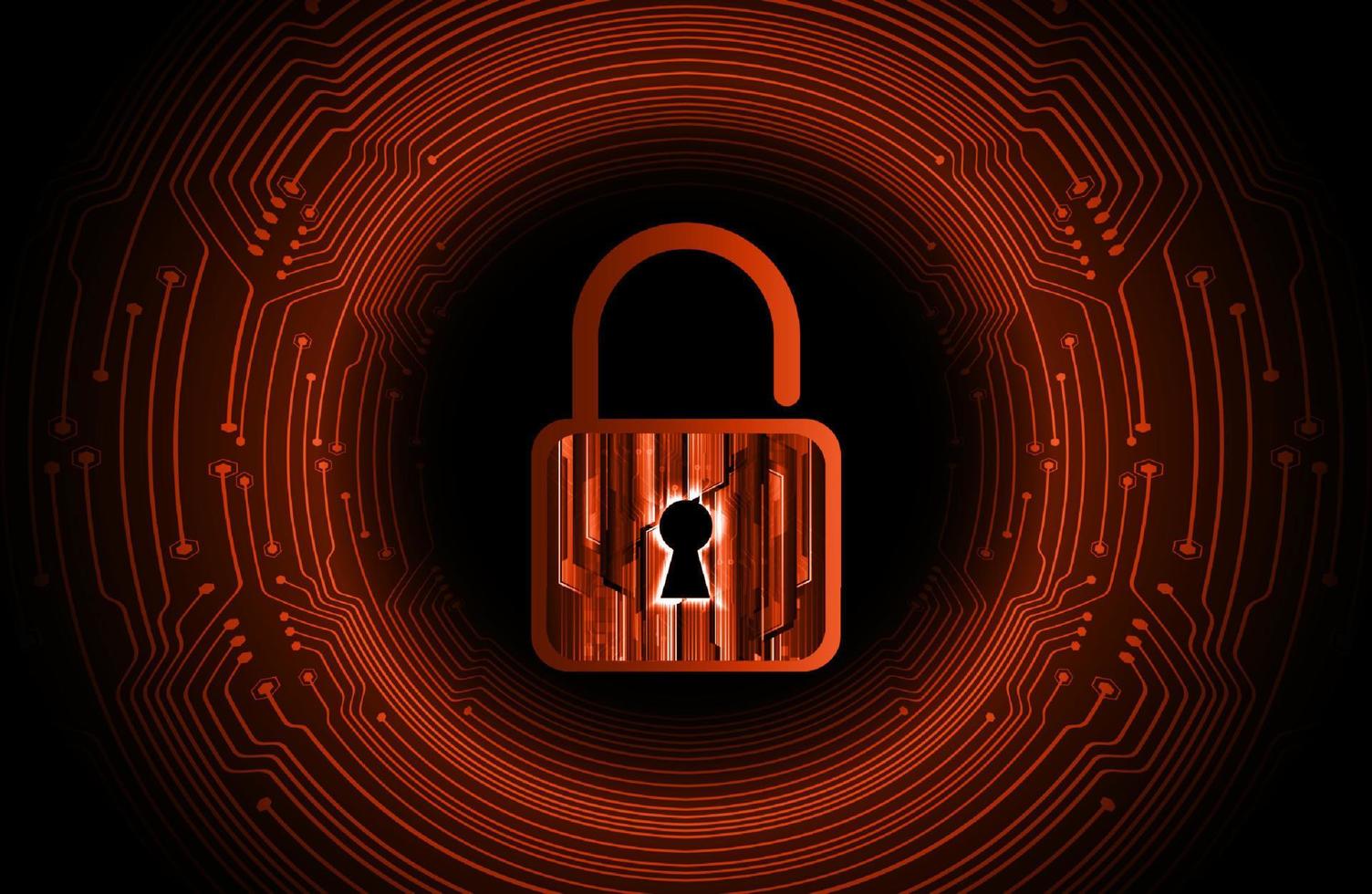 Modern Cybersecurity Technology Background with lock vector