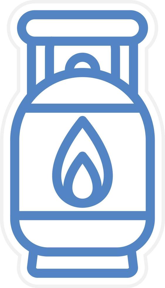 Gas Cylinder Vector Icon Style