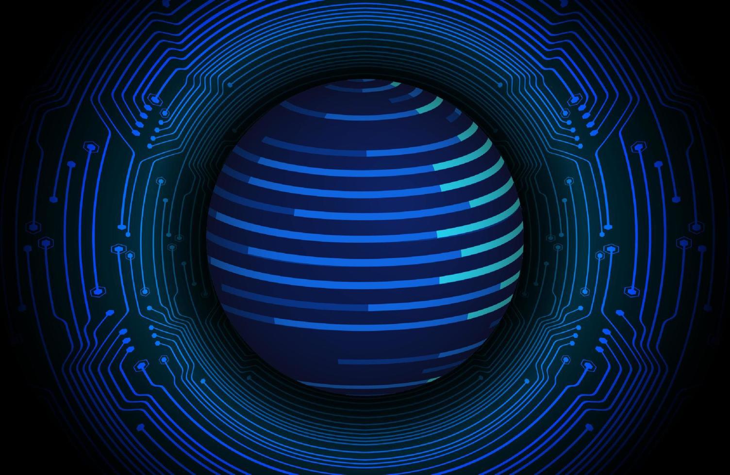 Modern Holographic Globe on Technology Background vector