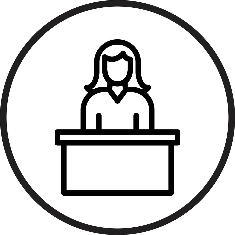 Receptionist Vector Icon Style