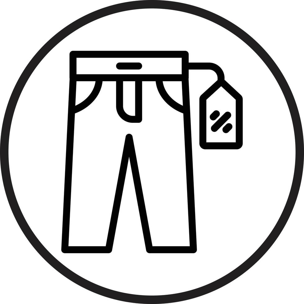 pantalón rebaja vector icono estilo