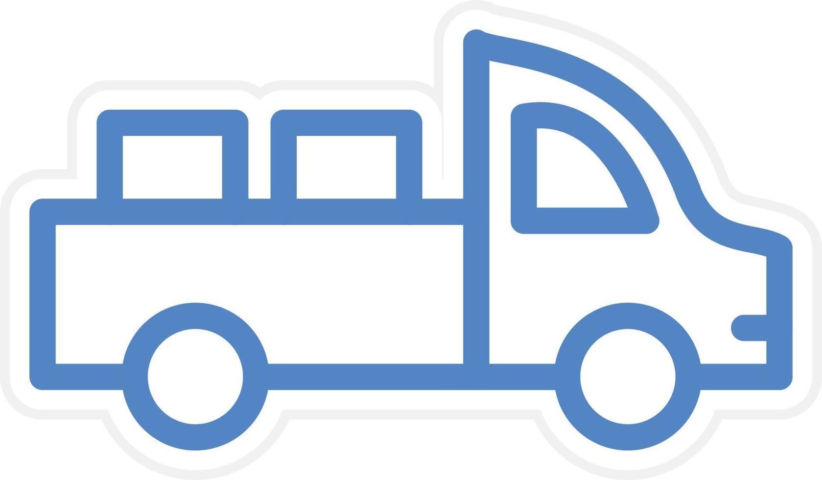 Pickup Truck Vector Icon Style