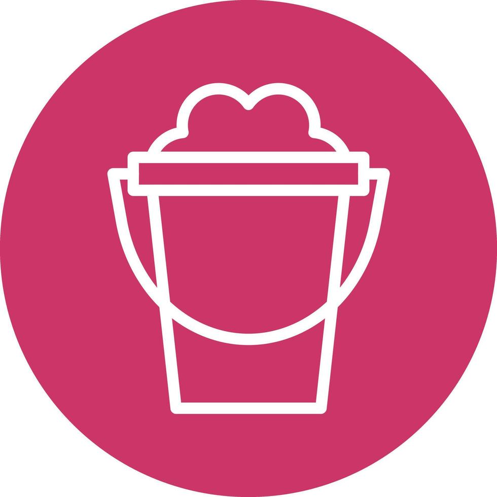 Sand Bucket Vector Icon Design