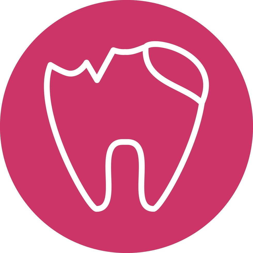 Tooth Decayed Vector Icon Design