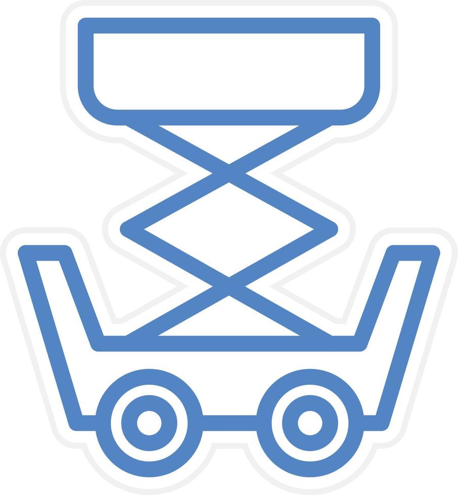 Scissor Lift Vector Icon Style