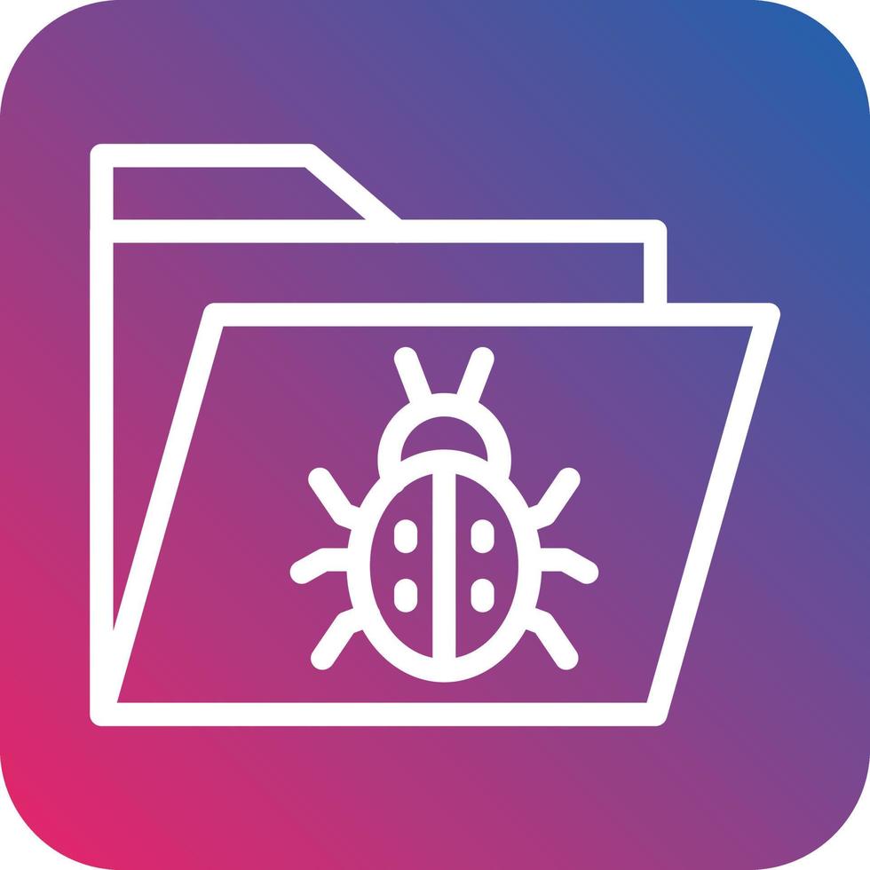 Infected Folder Vector Icon Design