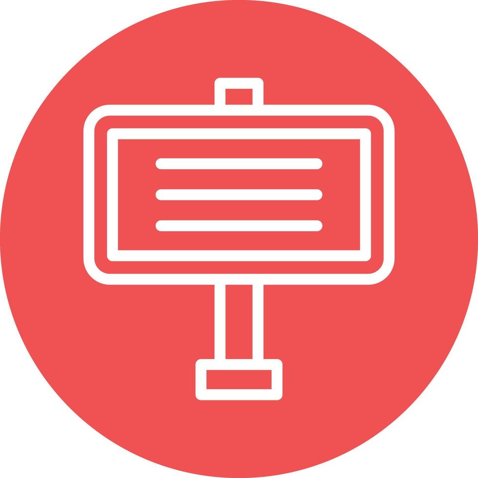 Signboard Vector Icon Design