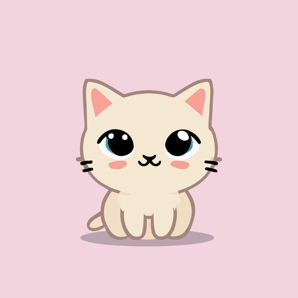 cute cat with sweety smille vector