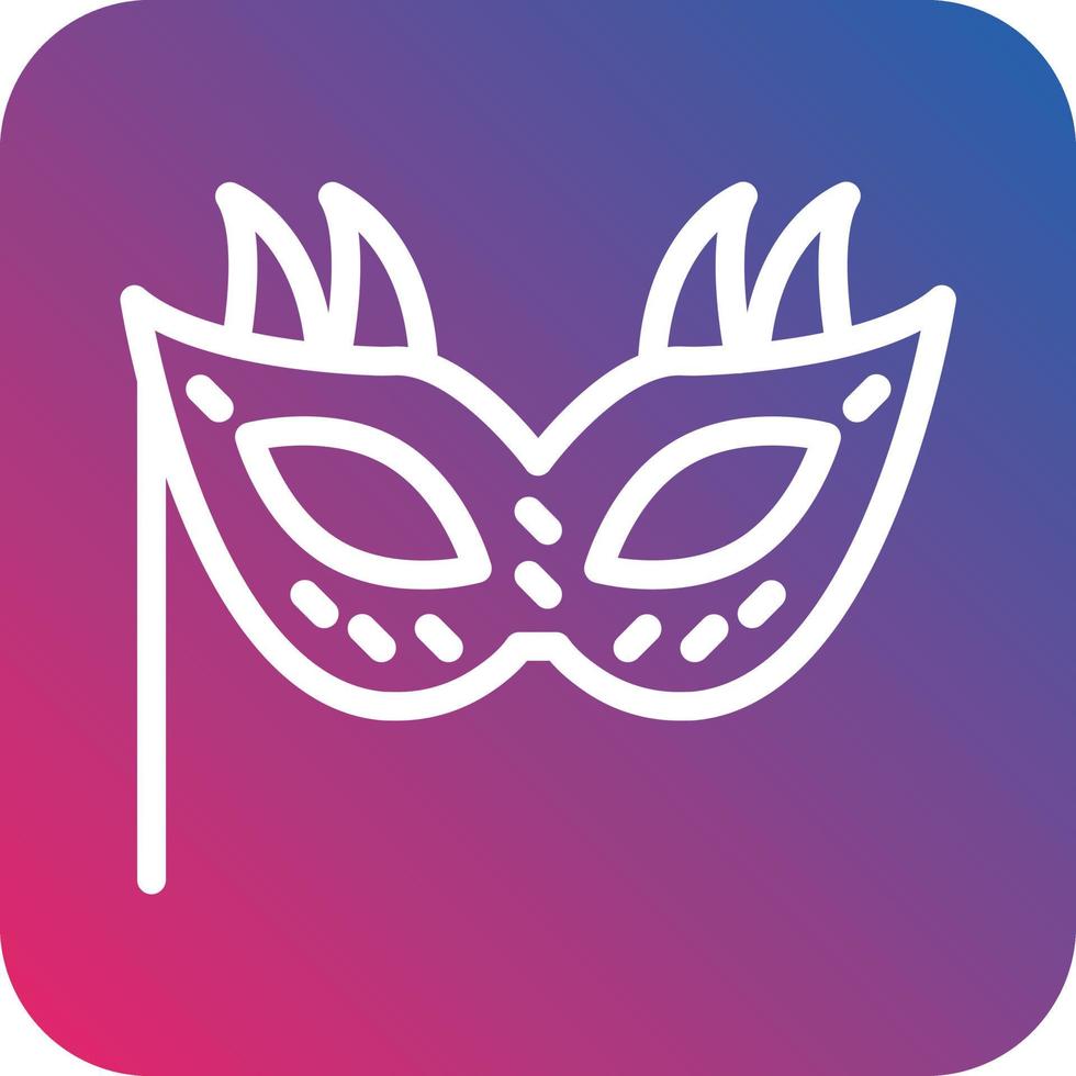 New Year Mask Vector Icon Design