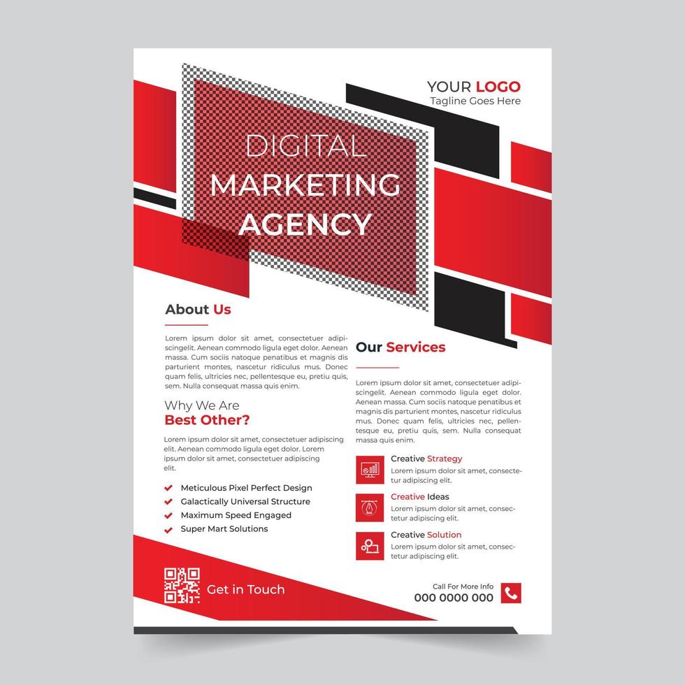 Trendy professional and modern corporate marketing business flyer design vector template