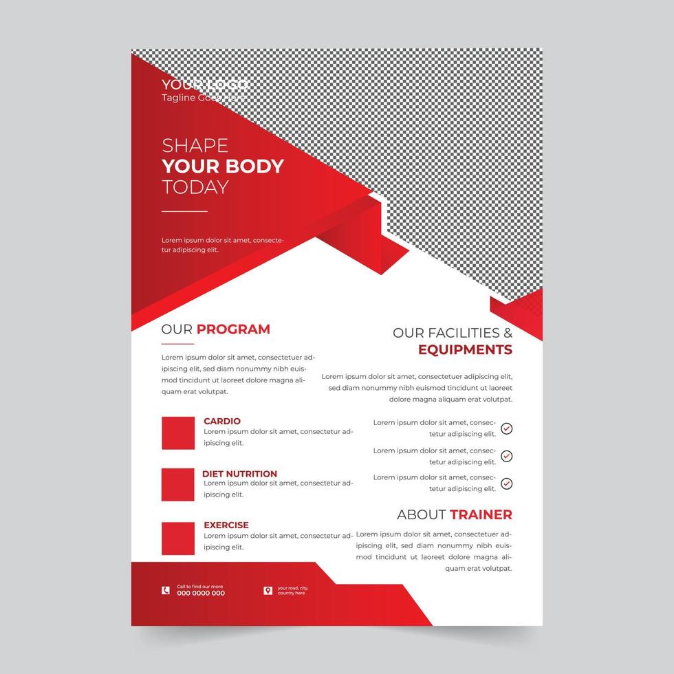 Trendy professional and modern corporate marketing business flyer design vector template