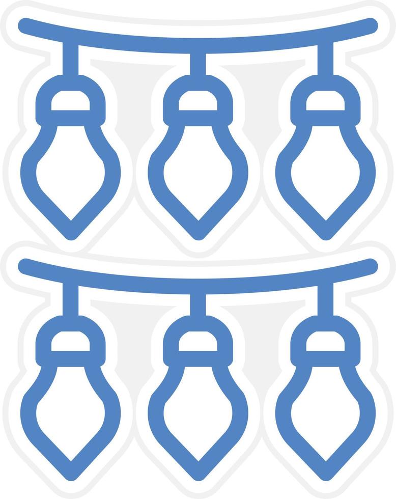 New Year Lights Vector Icon Style