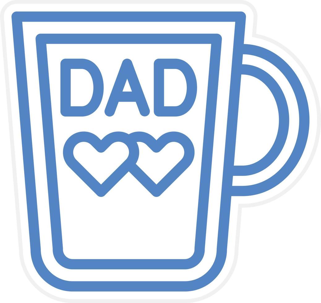 DAD Mug Vector Icon Style