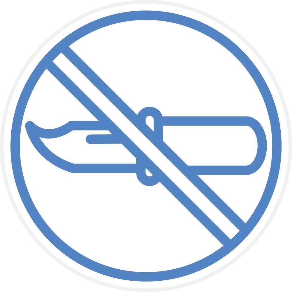 No Weapons Vector Icon Style