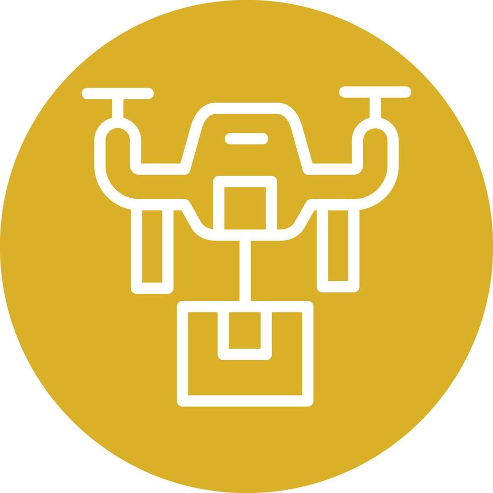 Drone Delivery Vector Icon Design