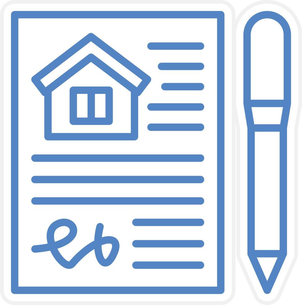 House Contract Vector Icon Style