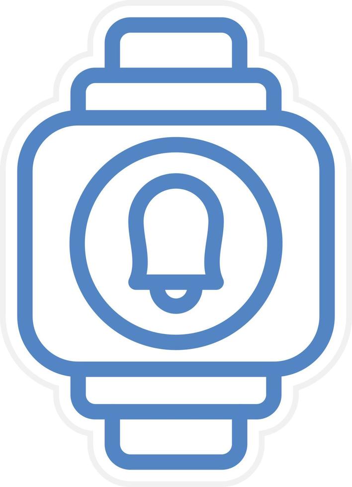 Smartwatch Alarm Vector Icon Style
