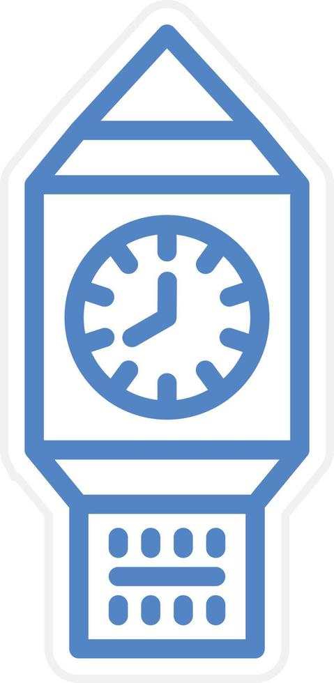Clock Tower Vector Icon Style