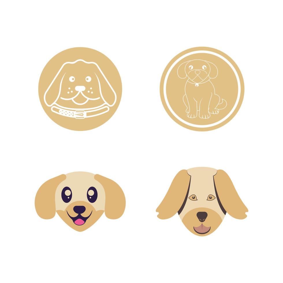 Dog logo vector design icon