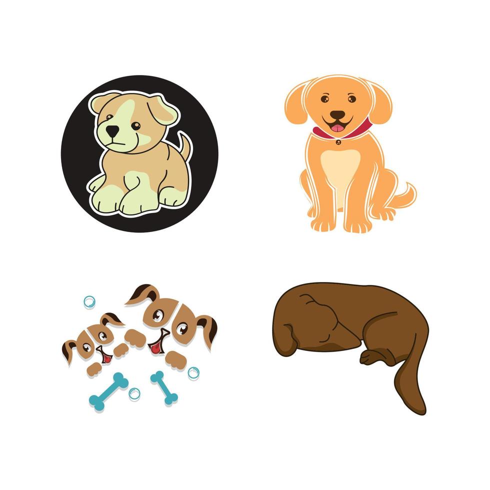 Dog logo vector design icon