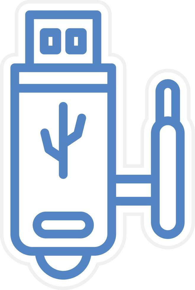 USB Wifi Vector Icon Style