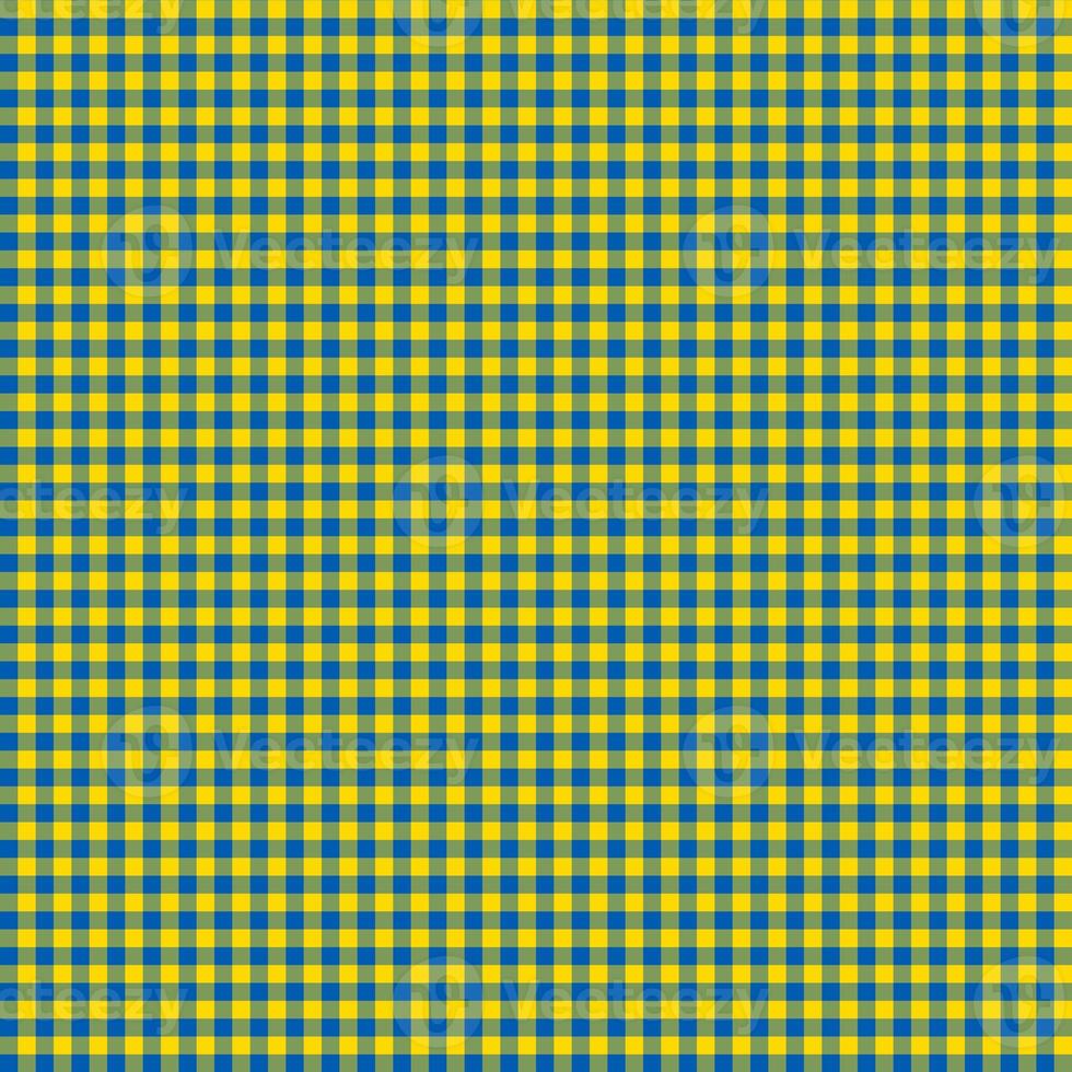 tiny gingham pattern made of Ukrainian flag stripes photo