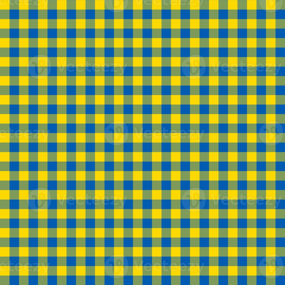 small gingham pattern made of Ukrainian flag stripes photo