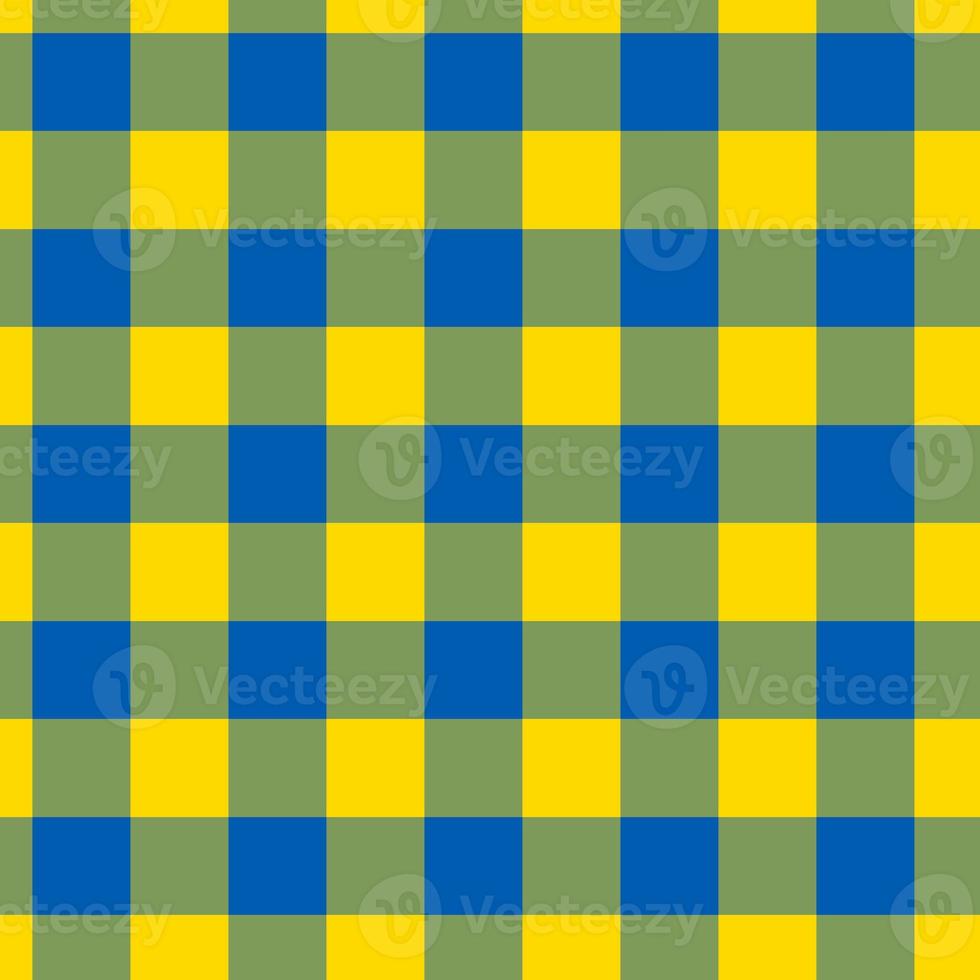 large gingham pattern made of Ukrainian flag stripes photo