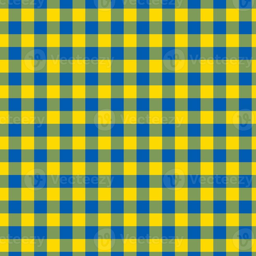 eamless gingham pattern made of Ukrainian flag stripes photo