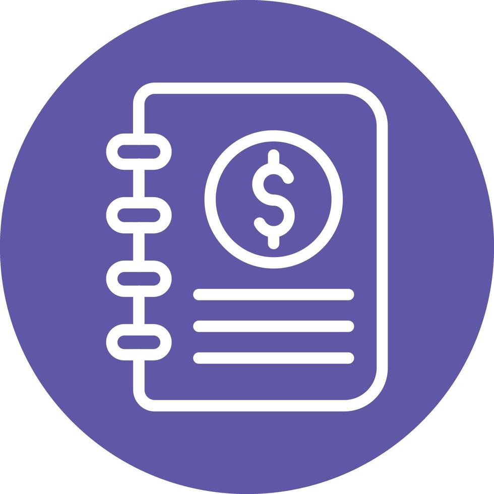 Accounting Book Vector Icon Design