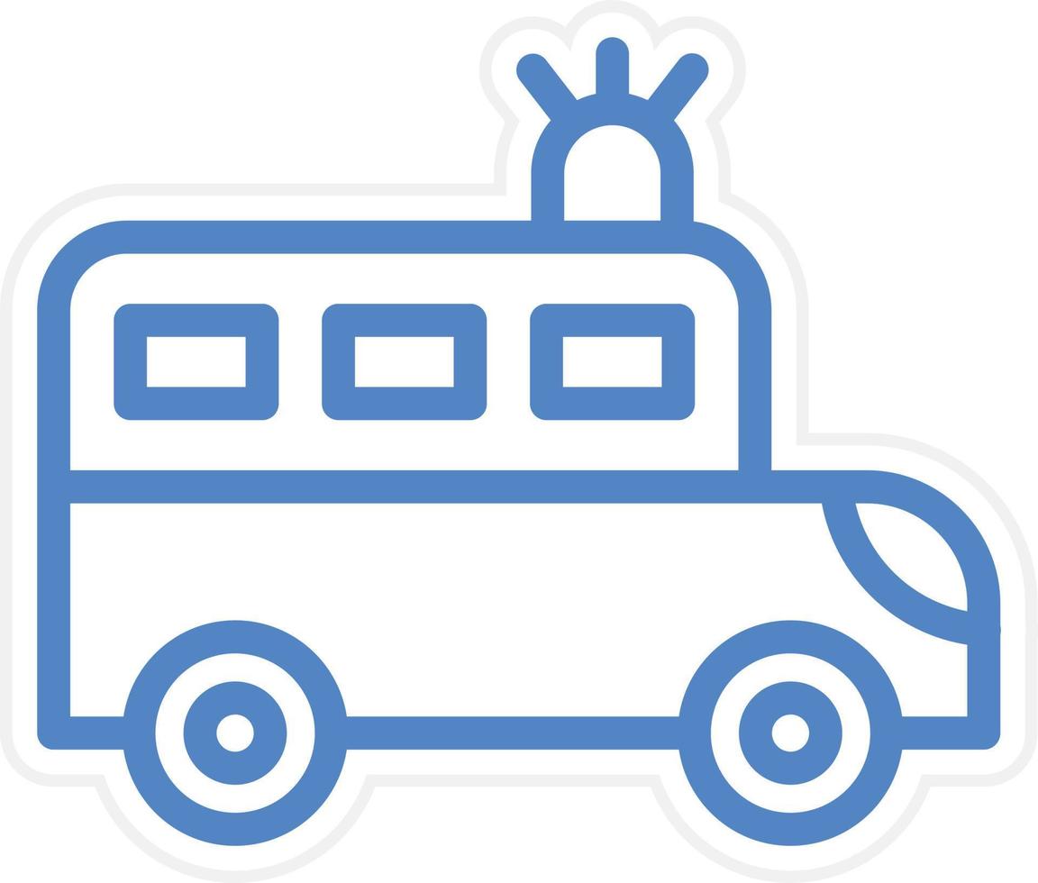 Prison Bus Vector Icon Style