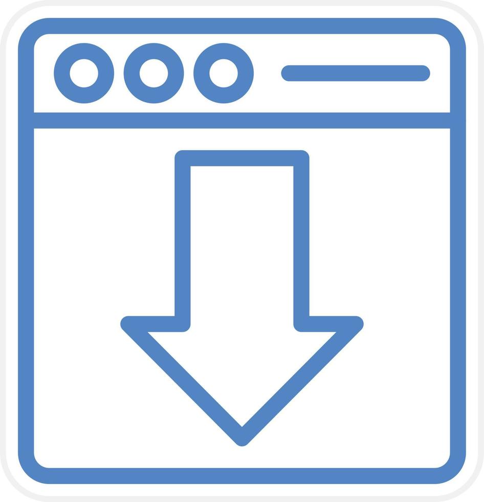 Webpage Download Vector Icon Style