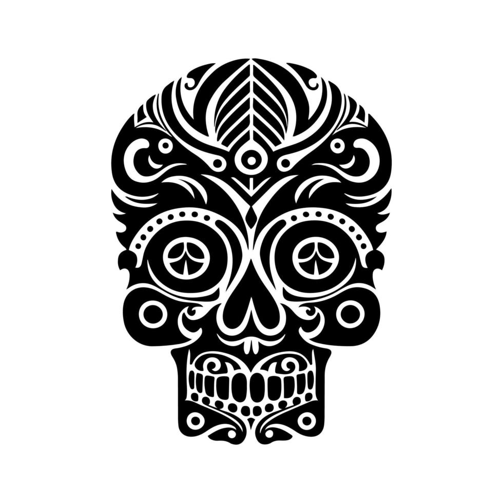 Vibrant Mexican Sugar Skull Vector Illustration. Perfect for Day of the Dead celebrations, tattoo designs, t-shirt graphics, and festive party decorations.